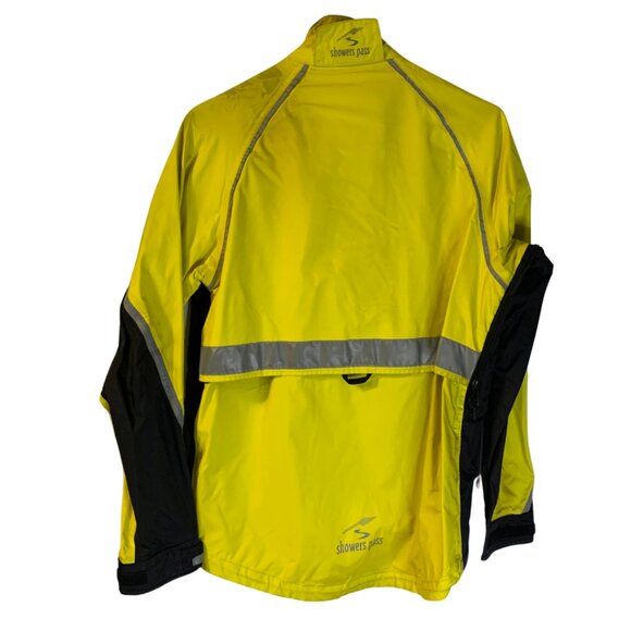 Showers Pass Women's Transit Cycling Jacket Size S Yellow Vented FLAWED Rainwear - Picture 2 of 10